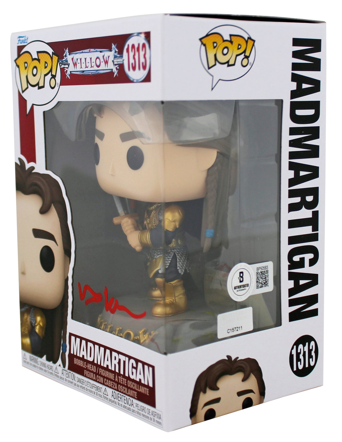 Val Kilmer Willow Authentic Signed #1313 Madmartigan Funko Pop Vinyl Figure BAS