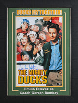 Emilio Estevez The Mighty Ducks Signed Framed 12x18 MMP Photo BAS Witnessed