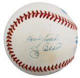 Yankees Yogi Berra "Good Luck" Authentic Signed Budig OAL Baseball BAS #BU64196