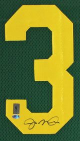 Notre Dame Joe Montana Signed Green Pro Style Framed Jersey BAS #AG010117
