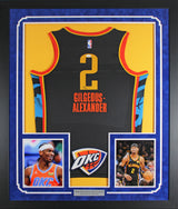 Thunder Shai Gilgeous-Alexander Signed Black Nike Framed Jersey BAS #AG010119