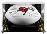 Sapp, Barber, Alstott & Brooks Signed Wilson White Panel Football W/ Case BAS W