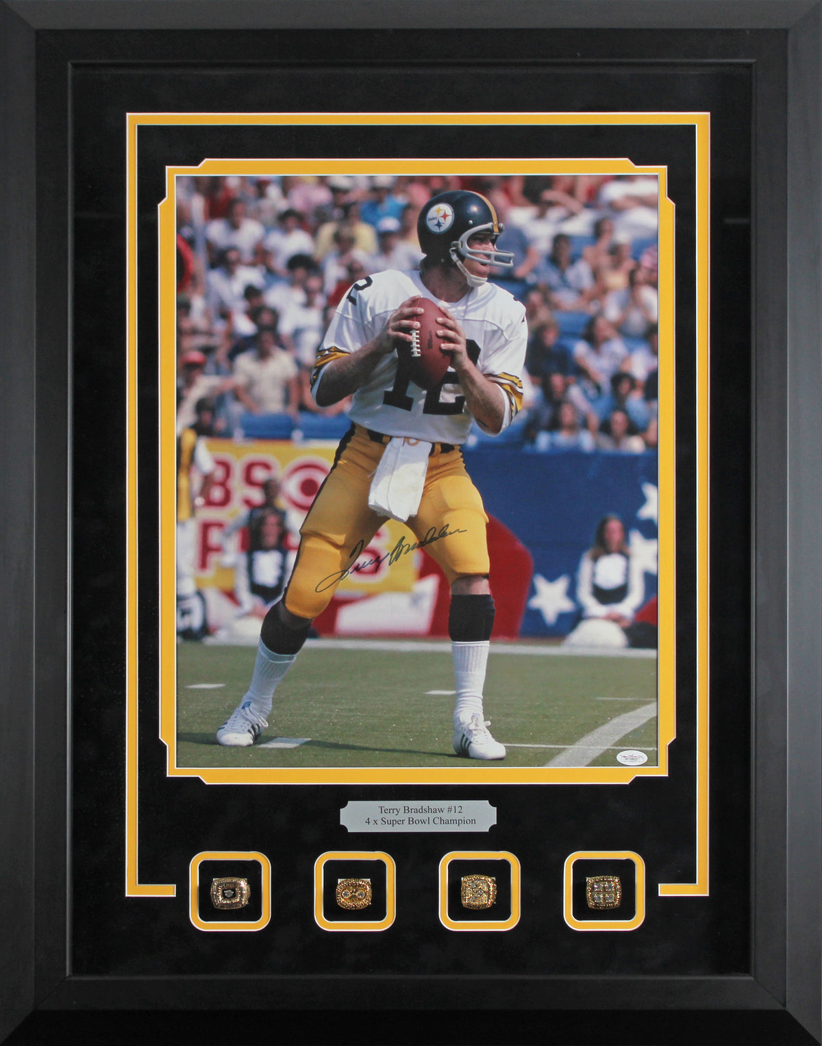Steelers Terry Bradshaw Authentic Signed 16x20 Framed Photo BAS #AG010211