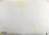 Matt Groening Simpsons Signed 22x31 Poster w/ Bart & Lisa Sketch BAS #AE16841
