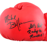 Michael Buffer "Let's Get Ready to Rumble!" Signed Red Everlast Boxing Glove JSA
