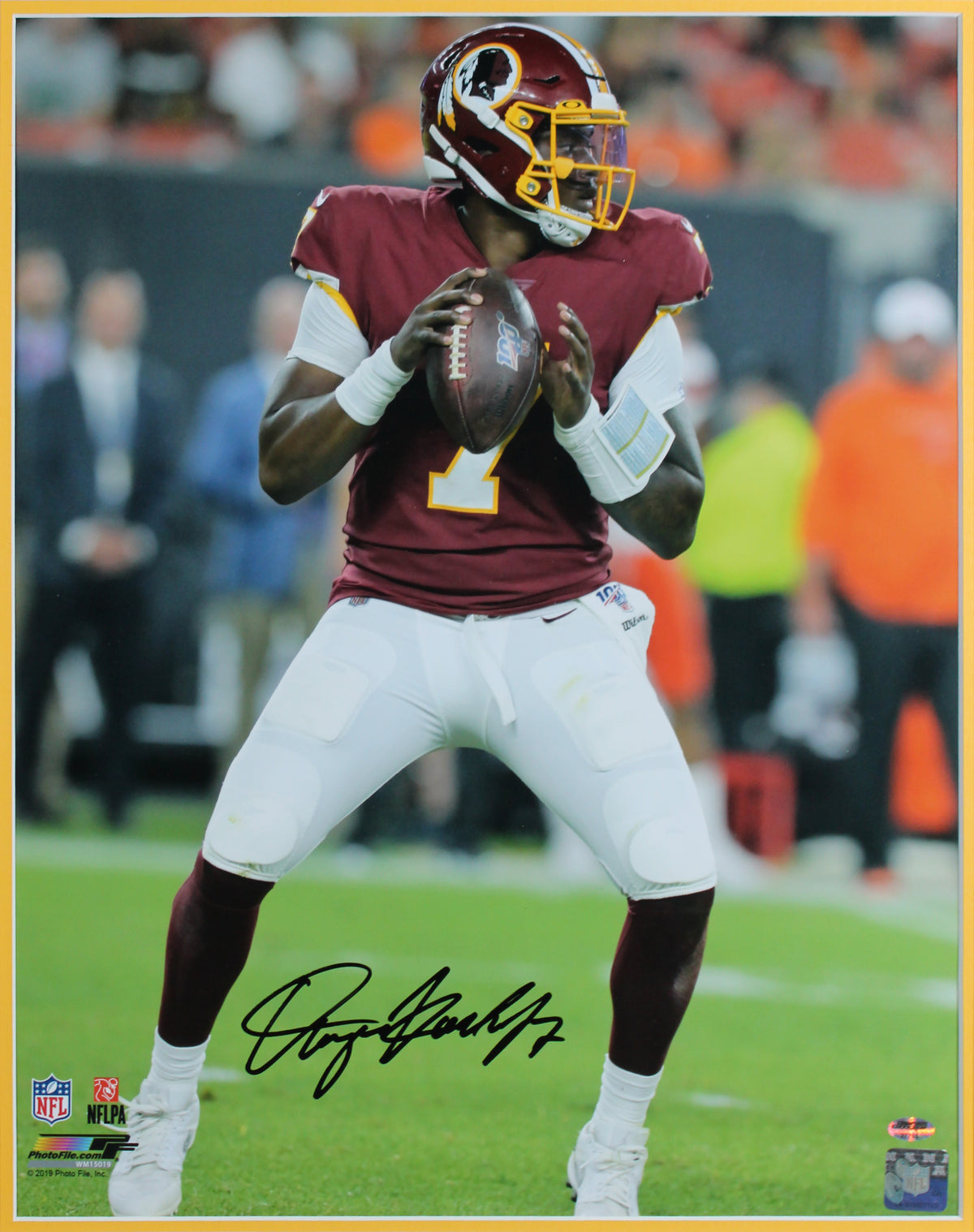 Commanders Dwayne Haskins Authentic Signed 16x20 Framed Photo BAS #AG010136
