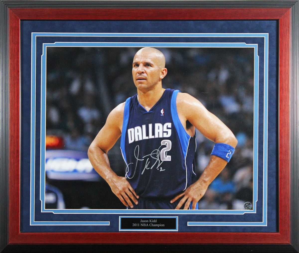 Mavericks Jason Kidd Authentic Signed 16x20 Framed Photo BAS #AG010131