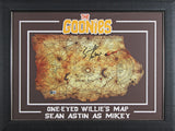 Sean Astin The Goonies "Mikey" Signed & Framed 11x19 Horizontal Canvas Map BAS