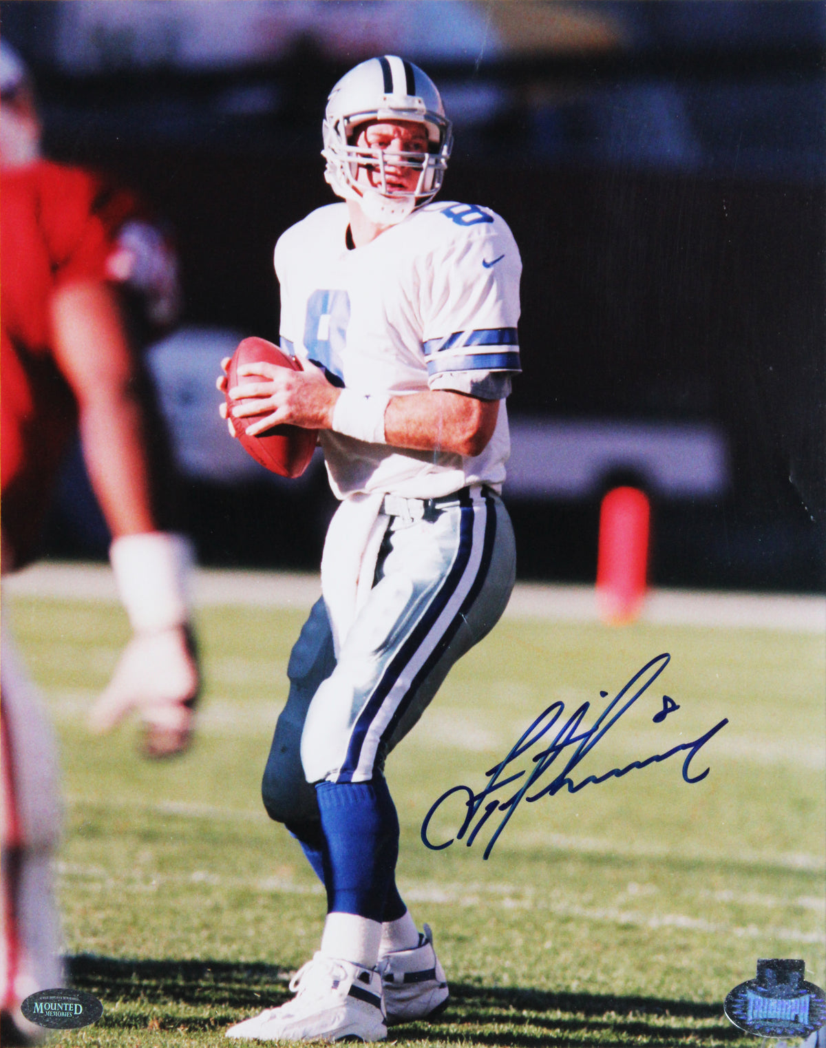 Cowboys Troy Aikman Authentic Signed 16x20 Framed Photo BAS #AG010126