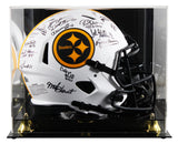 Steelers Greats (17) Signed Lunar Full Size Speed Proline Helmet W/ Case BAS