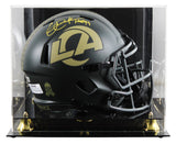 Rams Eric Dickerson "HOF 99" Signed STS IV F/S Speed Rep Helmet W/ Case BAS Wit