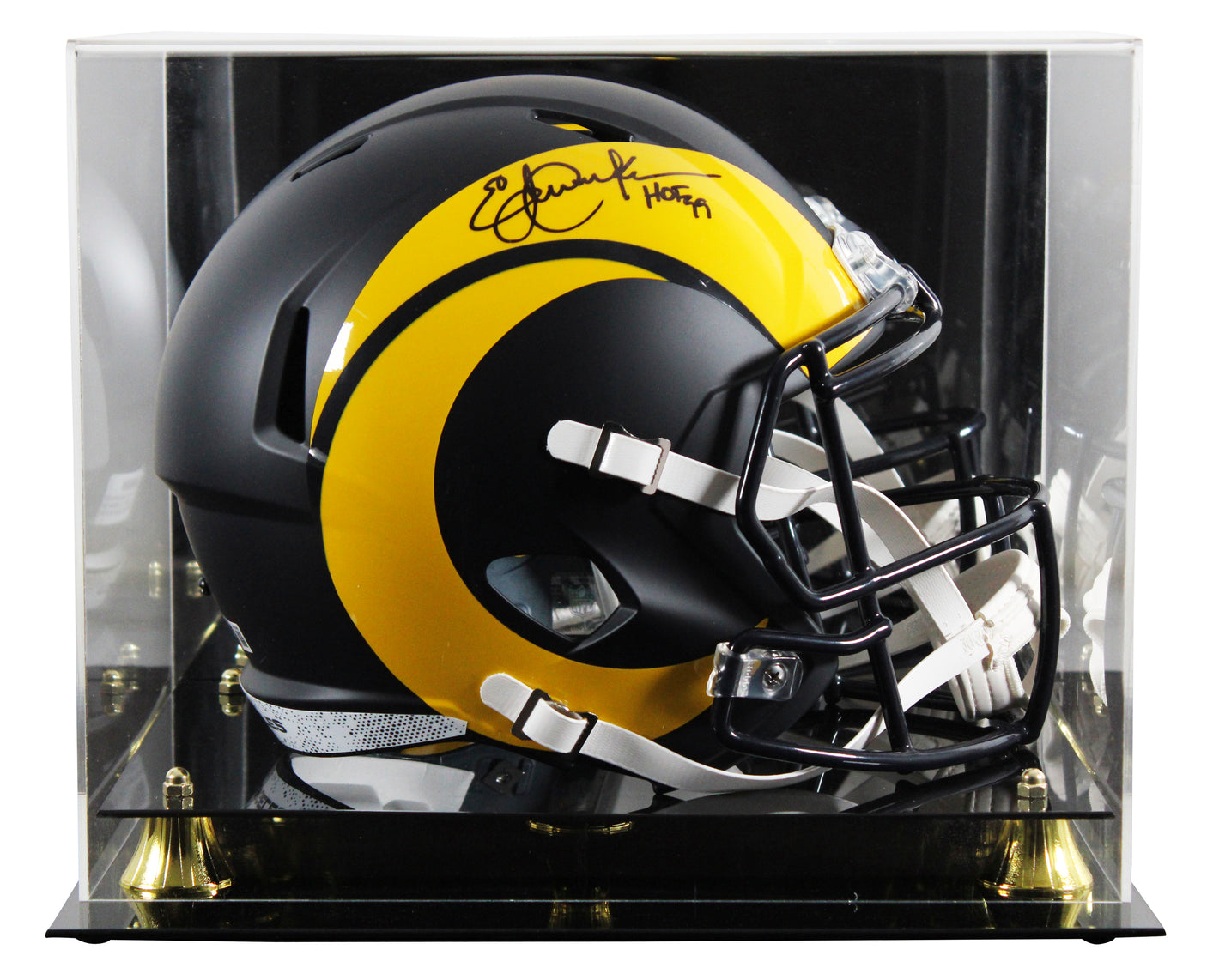 Rams Eric Dickerson "HOF" Signed 2025 Rivalries F/S Speed Rep Helmet W/ Case BAS