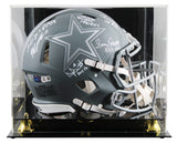 Prescott, Smith, Parsons +2 Signed Slate F/S Speed Proline Helmet W/ Case BAS W