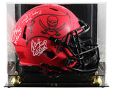 Alstott, Barber, Sapp & Brooks Signed Rave F/S Speed Proline Helmet W/ Case BAS