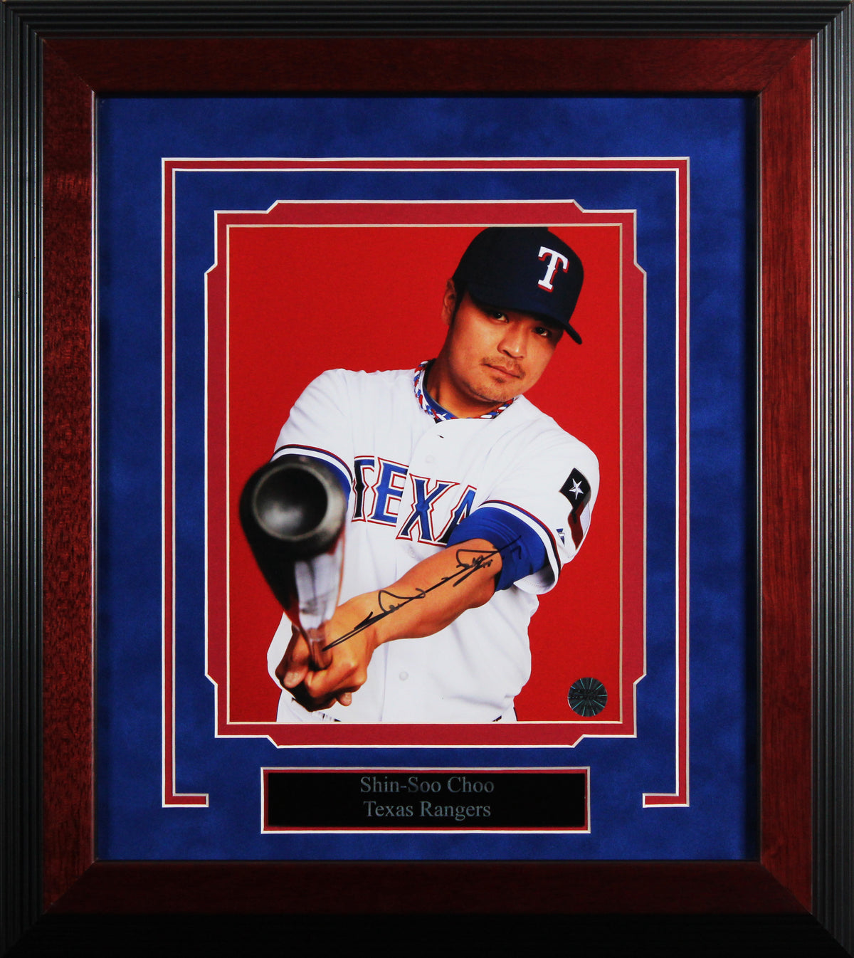 Rangers Shin-Soo Choo Authentic Signed 8x10 Framed Photo BAS #AG010141