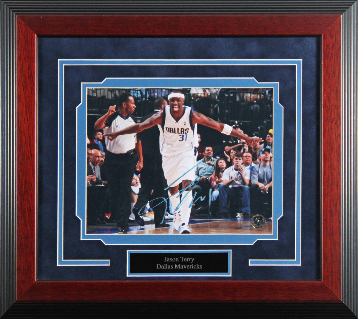 Mavericks Jason Terry Authentic Signed 8x10 Framed Photo BAS #AG010151