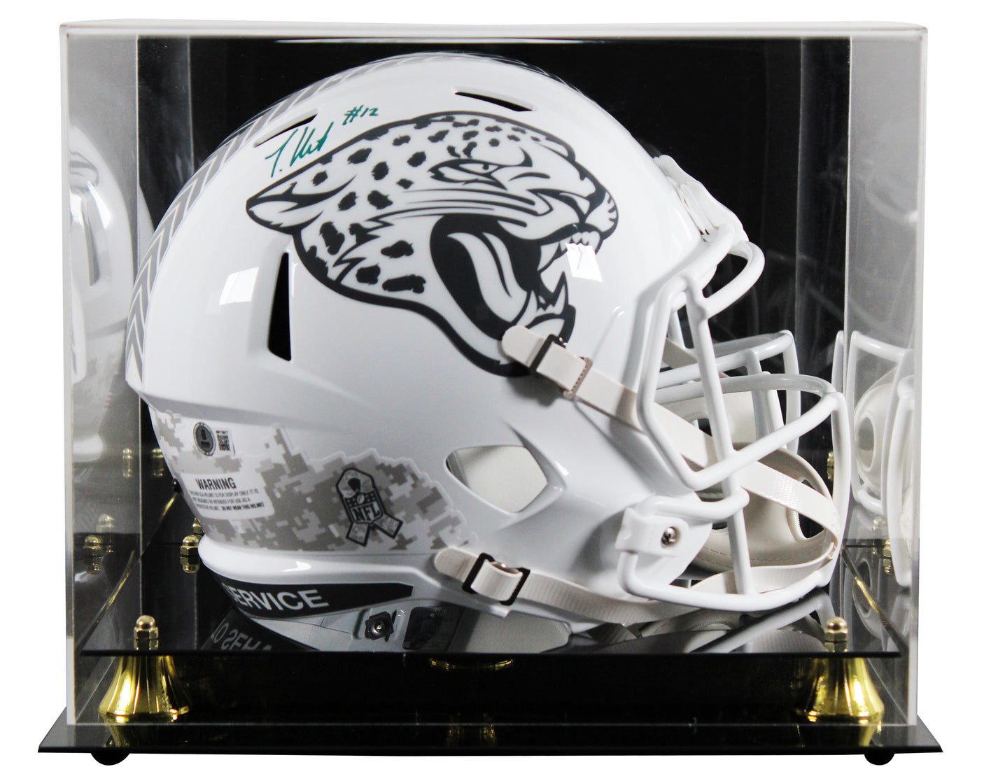 Jaguars Travis Hunter Signed STS III Full Size Speed Rep Helmet W/ Case BAS Wit