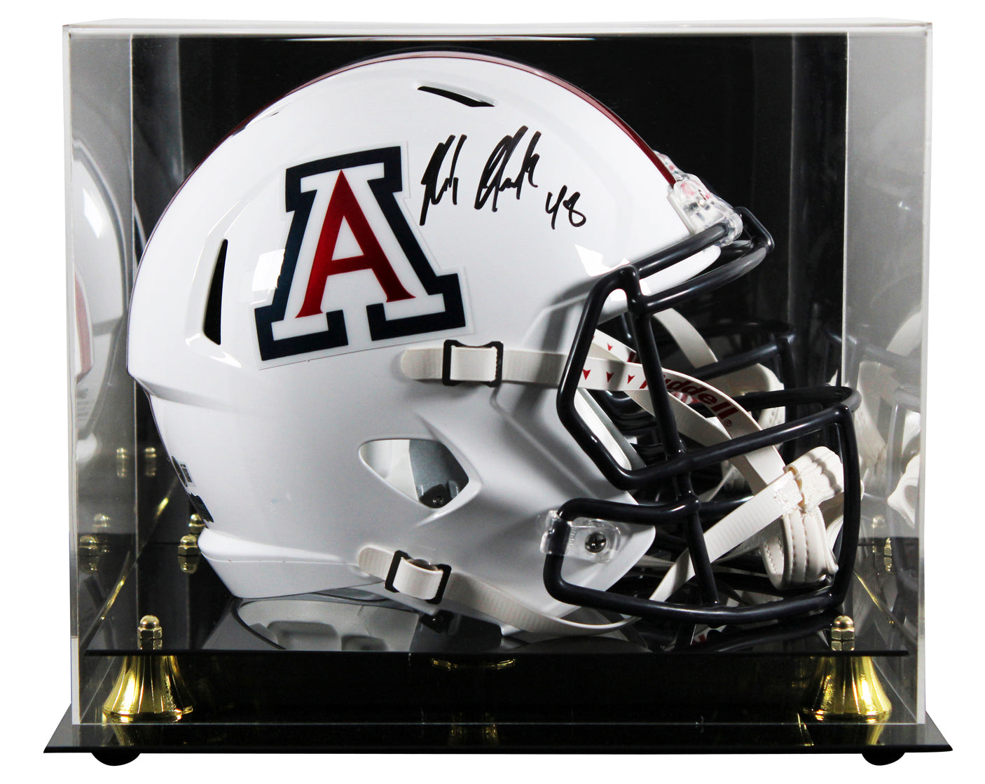Arizona Rob Gronkowski Signed Full Size Speed Rep Helmet W/ Case BAS Witnessed