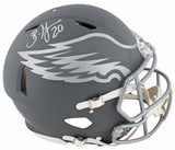 Eagles Brian Dawkins Signed Slate Full Size Speed Proline Helmet W/ Case BAS Wit