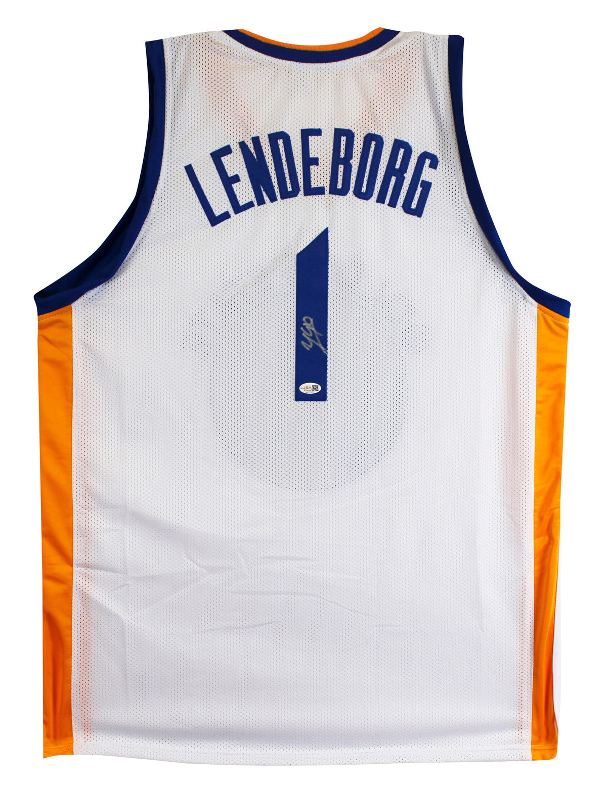 Yaxel Lendeborg Authentic Signed White Pro Style Jersey Autographed JSA Witness