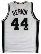 George Gervin Authentic Signed White Pro Style Jersey Autographed JSA Witness