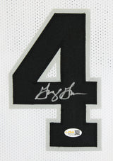George Gervin Authentic Signed White Pro Style Jersey Autographed JSA Witness
