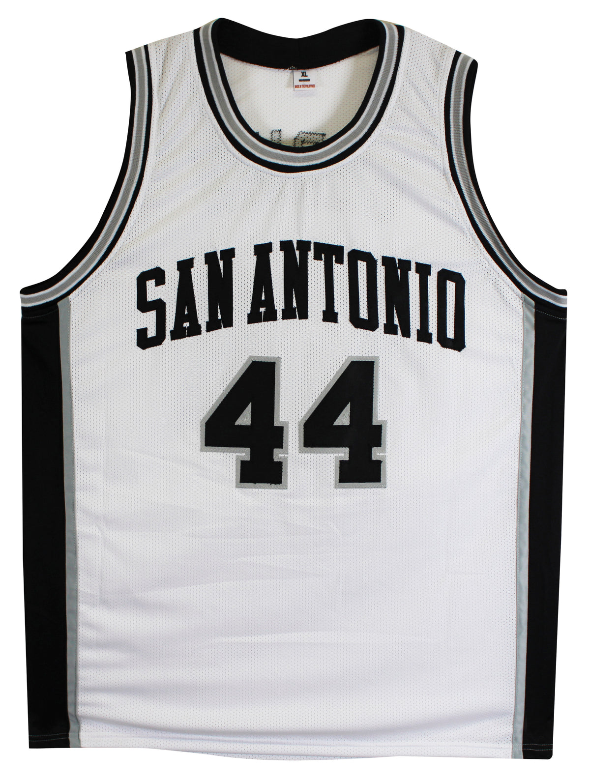 George Gervin Authentic Signed White Pro Style Jersey Autographed JSA Witness