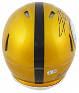 Steelers Hines Ward Signed Flash Full Size Speed Proline Helmet BAS Witnessed