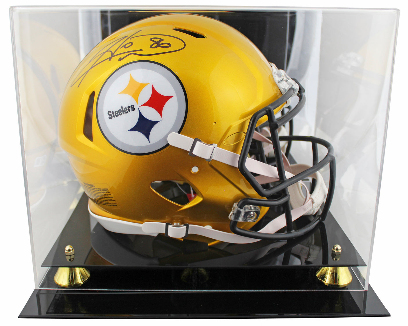 Steelers Hines Ward Signed Flash Full Size Speed Proline Helmet W/ Case BAS Wit