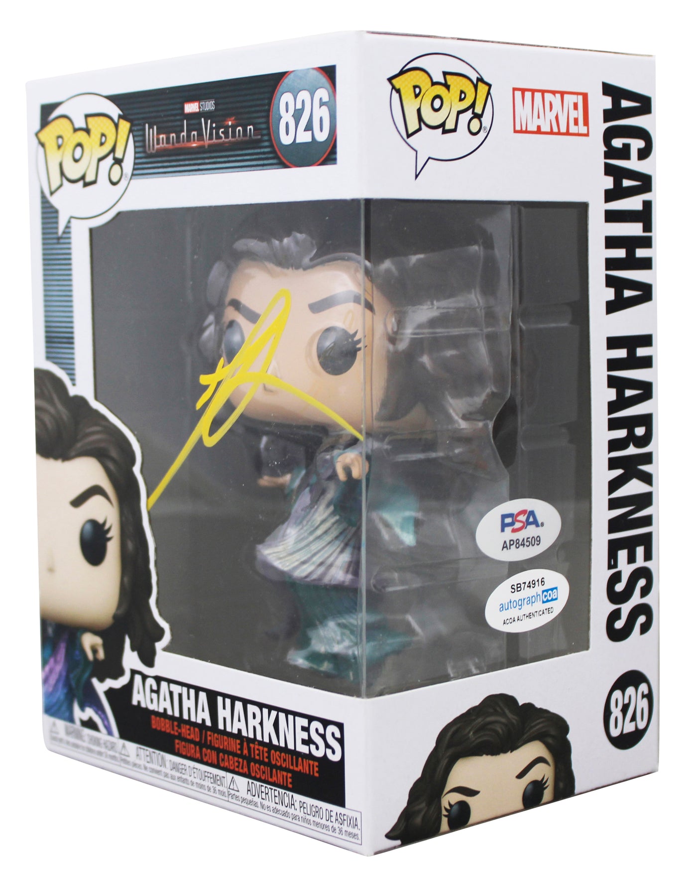 Kathryn Hahn WandaVision Signed #826 Funko Pop Vinyl Figure PSA/DNA #AP84509