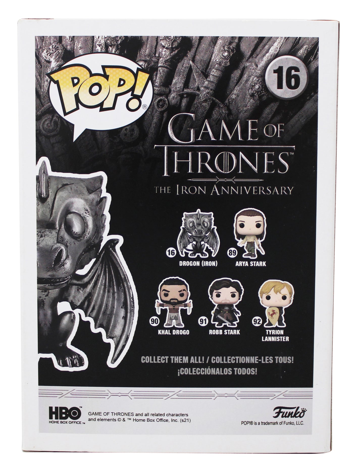 David Benioff & D.B. Weiss GOT Signed Drogon #16 Funko Pop Vinyl Figure PSA/DNA