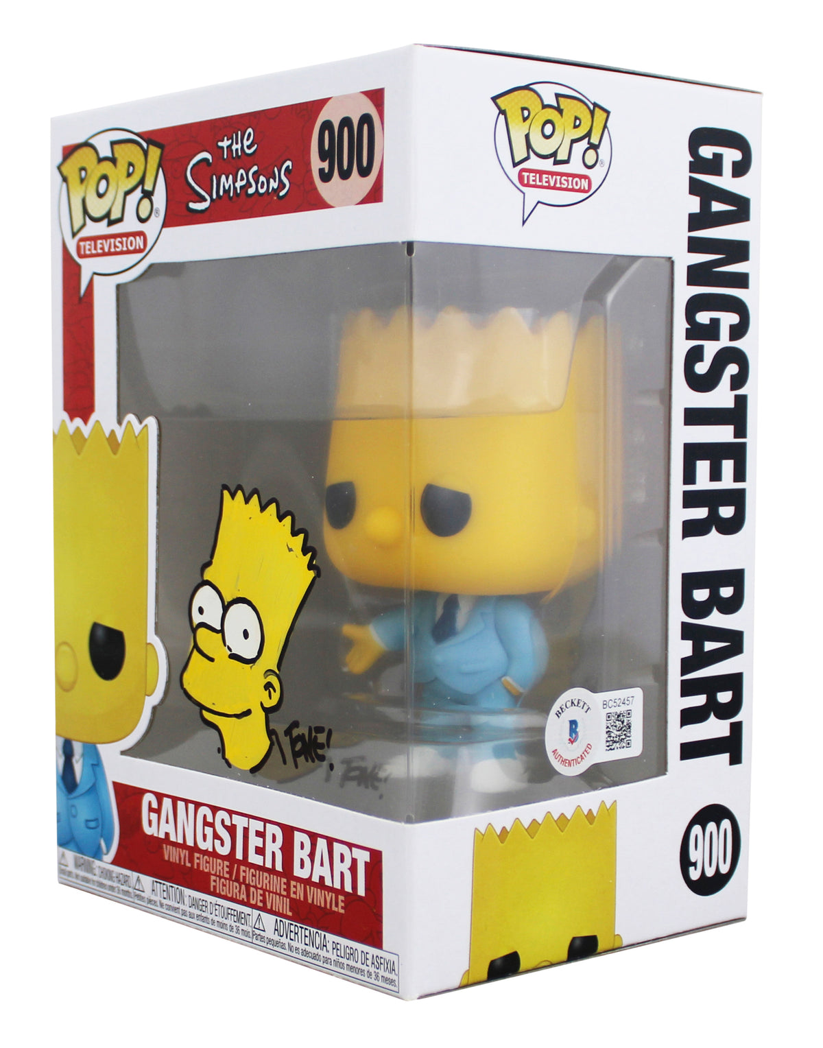 Tone Rodriguez The Simpsons Signed #900 Funko Pop Figure w/ Sketch BAS #BC52457
