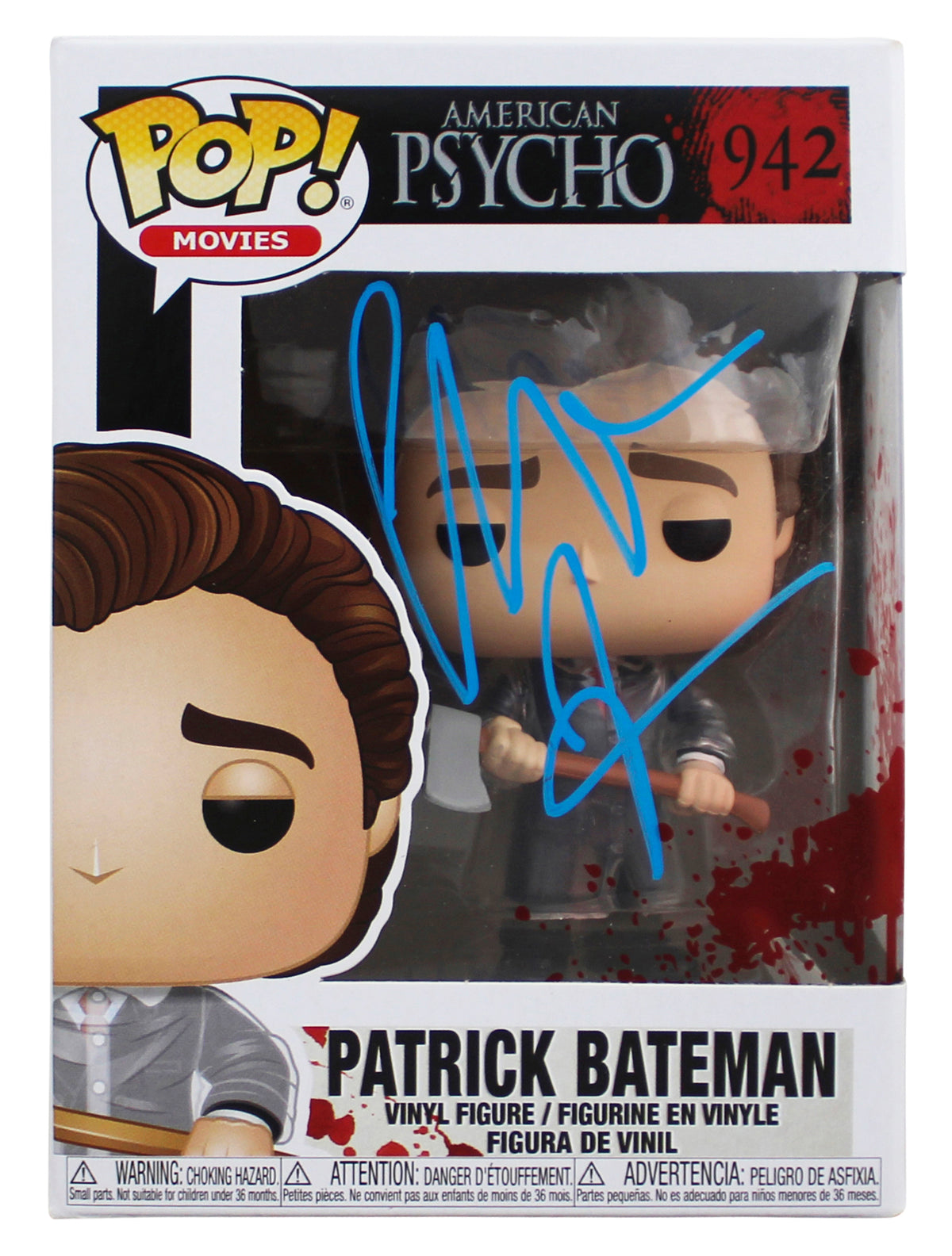 Christian Bale American Psycho Signed #942 Funko Pop Vinyl Figure BAS #BW66027