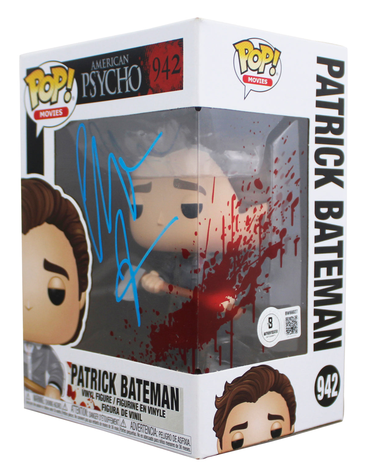 Christian Bale American Psycho Signed #942 Funko Pop Vinyl Figure BAS #BW66027