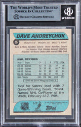 Sabres Dave Andreychuk Authentic Signed 1986 Topps #16 Card BAS Slabbed