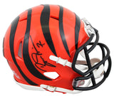 Bengals Boomer Esiason Authentic Signed Speed Mini Helmet W/ Case BAS