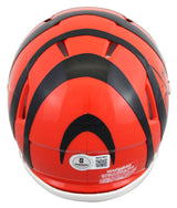 Bengals Boomer Esiason Authentic Signed Speed Mini Helmet W/ Case BAS