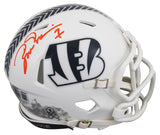 Bengals Boomer Esiason Signed Salute To Service III Speed Mini Helmet BAS Wit