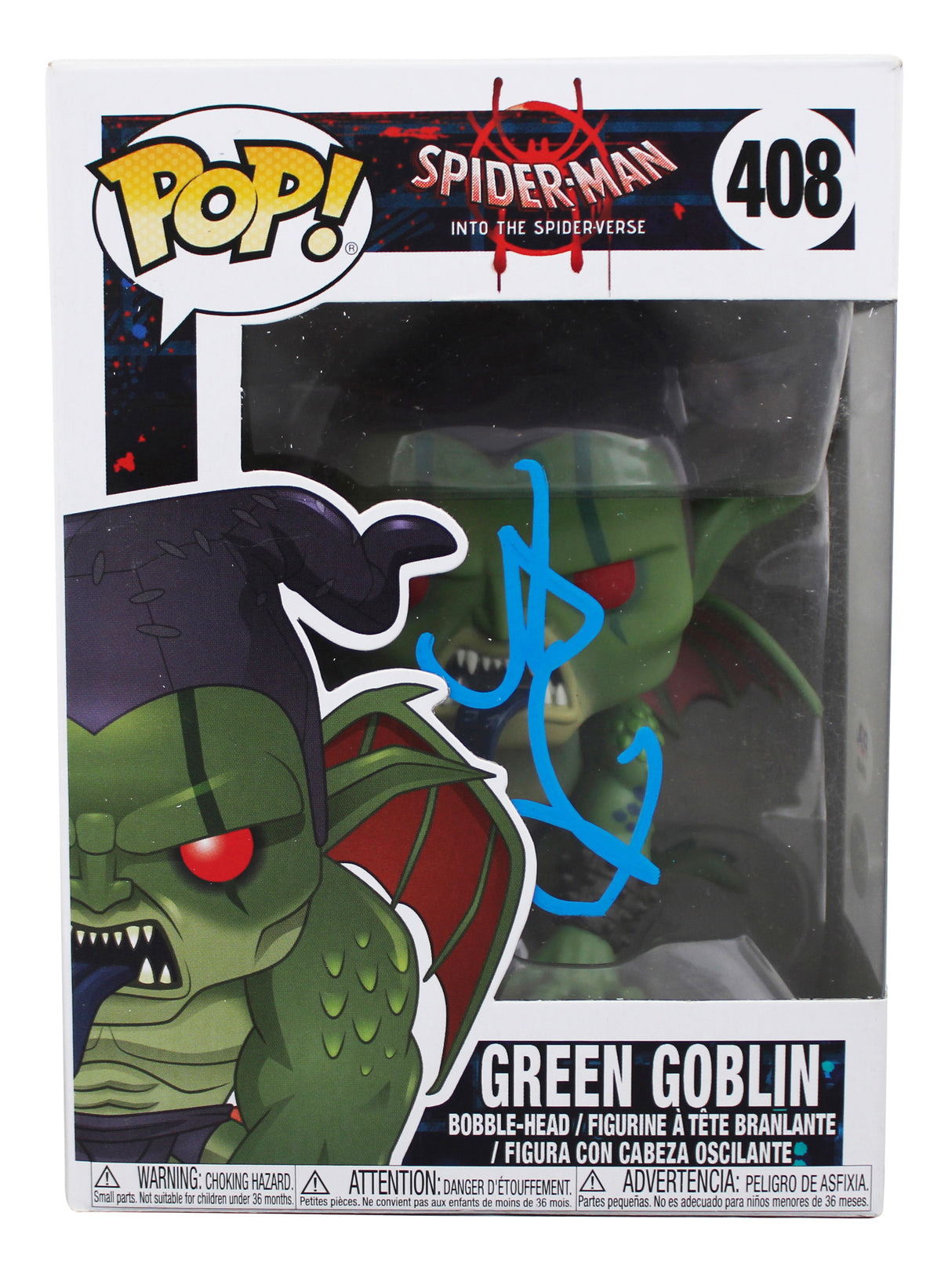 Willem Dafoe Signed Green Goblin #408 Funko Pop Vinyl Figure PSA/DNA #AP84508