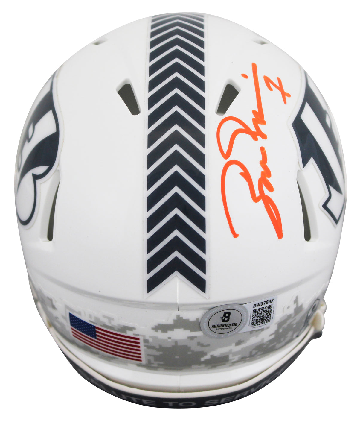 Bengals Boomer Esiason Signed Salute To Service III Speed Mini Helmet BAS Wit