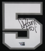 Spurs David Robinson Signed Black 98-99 M&N Swingman HWC Framed Jersey Fanatics