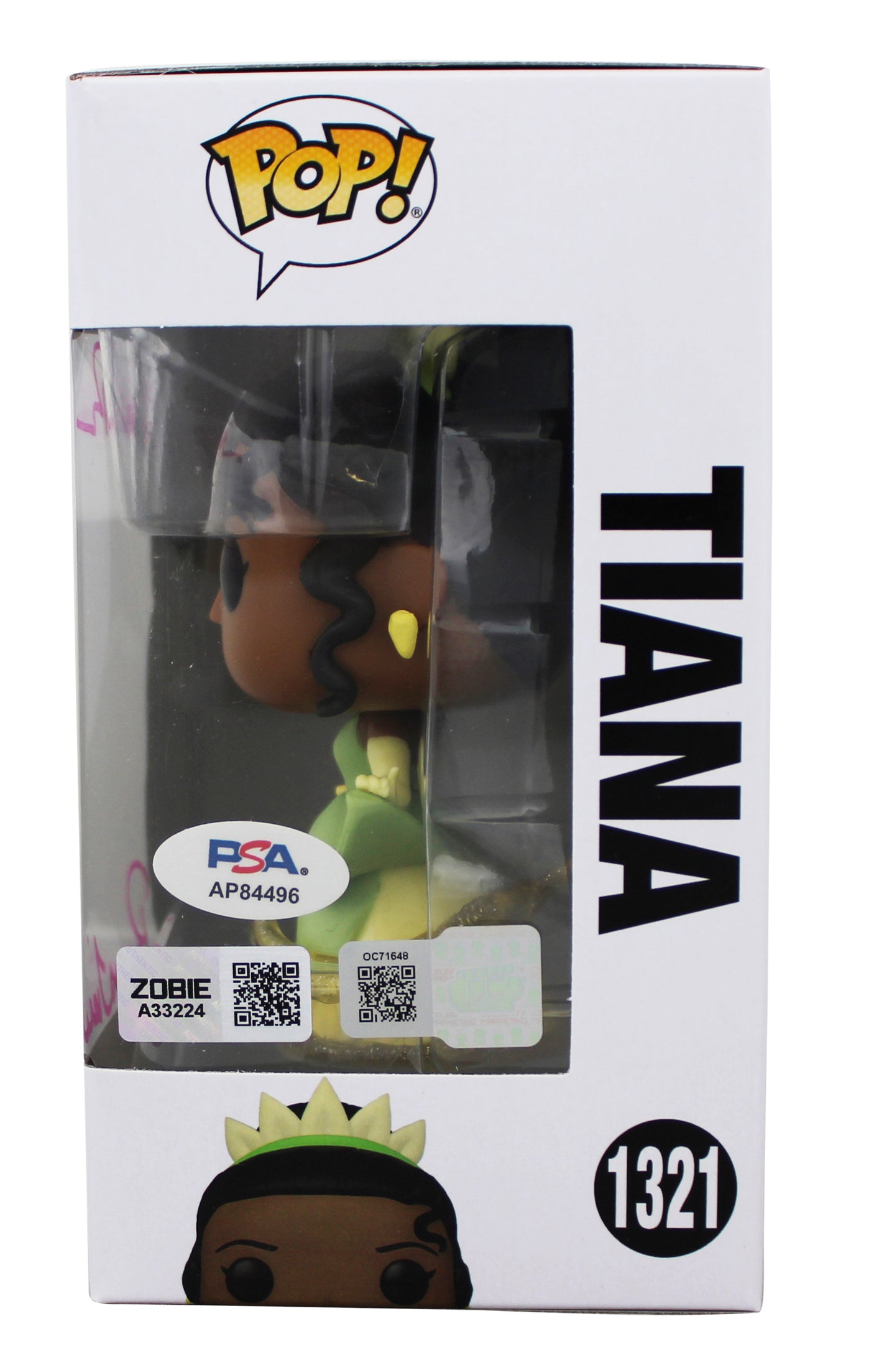 Anika Noni Rose "Princess Tiana" Signed #1321 Funko Pop Vinyl Figure PSA/DNA