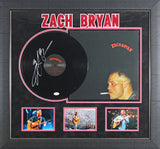Zach Bryan Signed & Framed Self Titled Album Cover W/ Vinyl JSA #YY61710