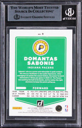 Pacers Domantas Sabonis Authentic Signed 2021 Donruss #9 Card BAS Slabbed