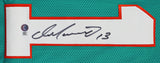 Dan Marino Authentic Signed Teal Pro Style Framed Jersey Autographed BAS