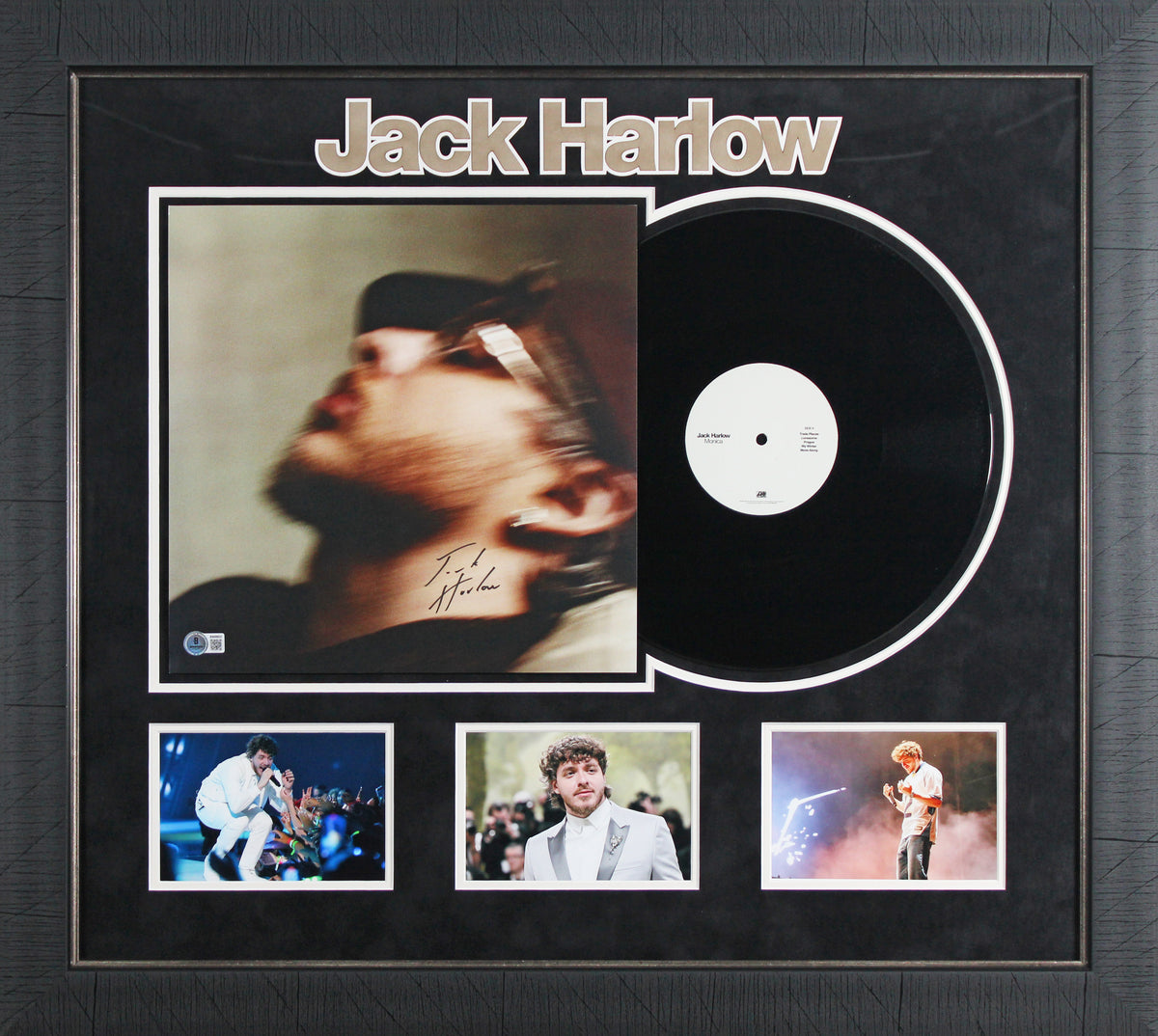 Jack Harlow Authentic Signed & Framed Monica Album Flat w/ Album & Vinyl BAS