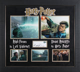 Ralph Fiennes & Daniel Radcliffe Harry Potter Signed Framed Display BAS
