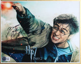 Ralph Fiennes & Daniel Radcliffe Harry Potter Signed Framed Display BAS