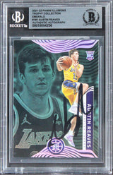 Lakers Austin Reaves Signed 2021 Panini Illusions TC E #191 Rookie Card BAS Slab