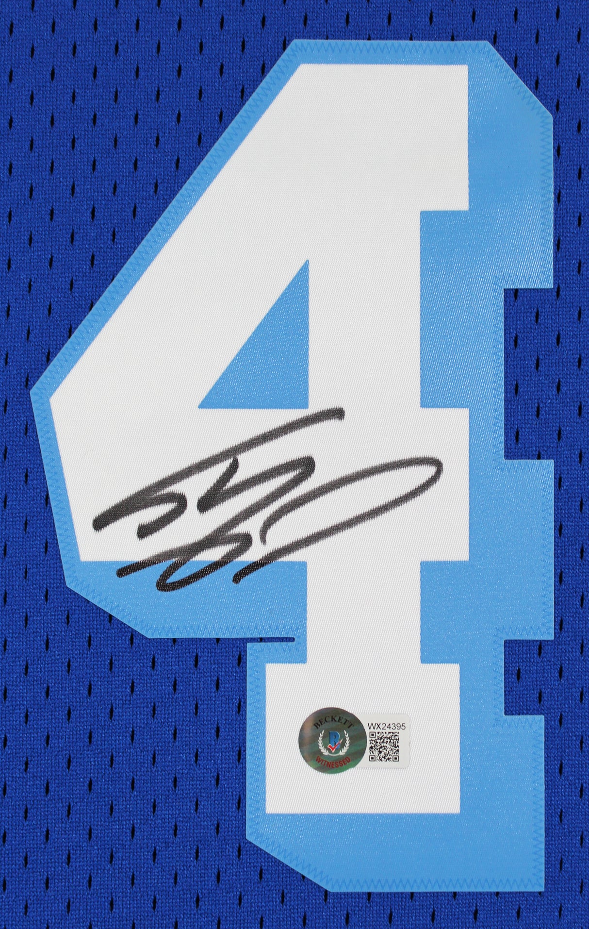 Lakers Shaquille O'Neal Signed Blue 1996-97 TB M&N HWC Framed Jersey BAS Witness